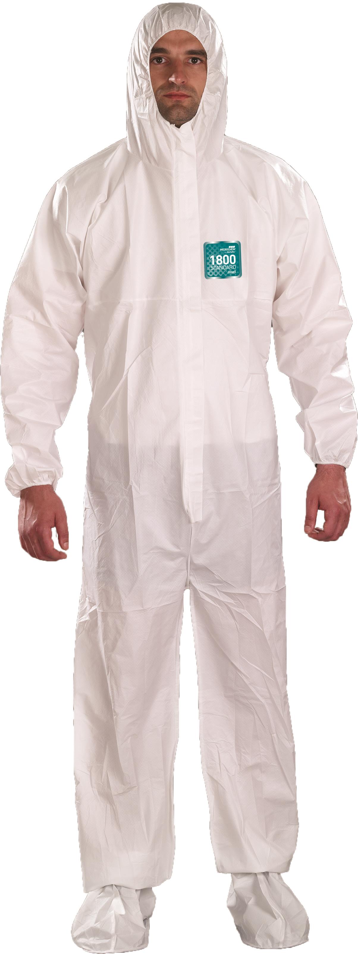 MICROCHEM 1800 HOODED BOOTED COVERALL - Coveralls